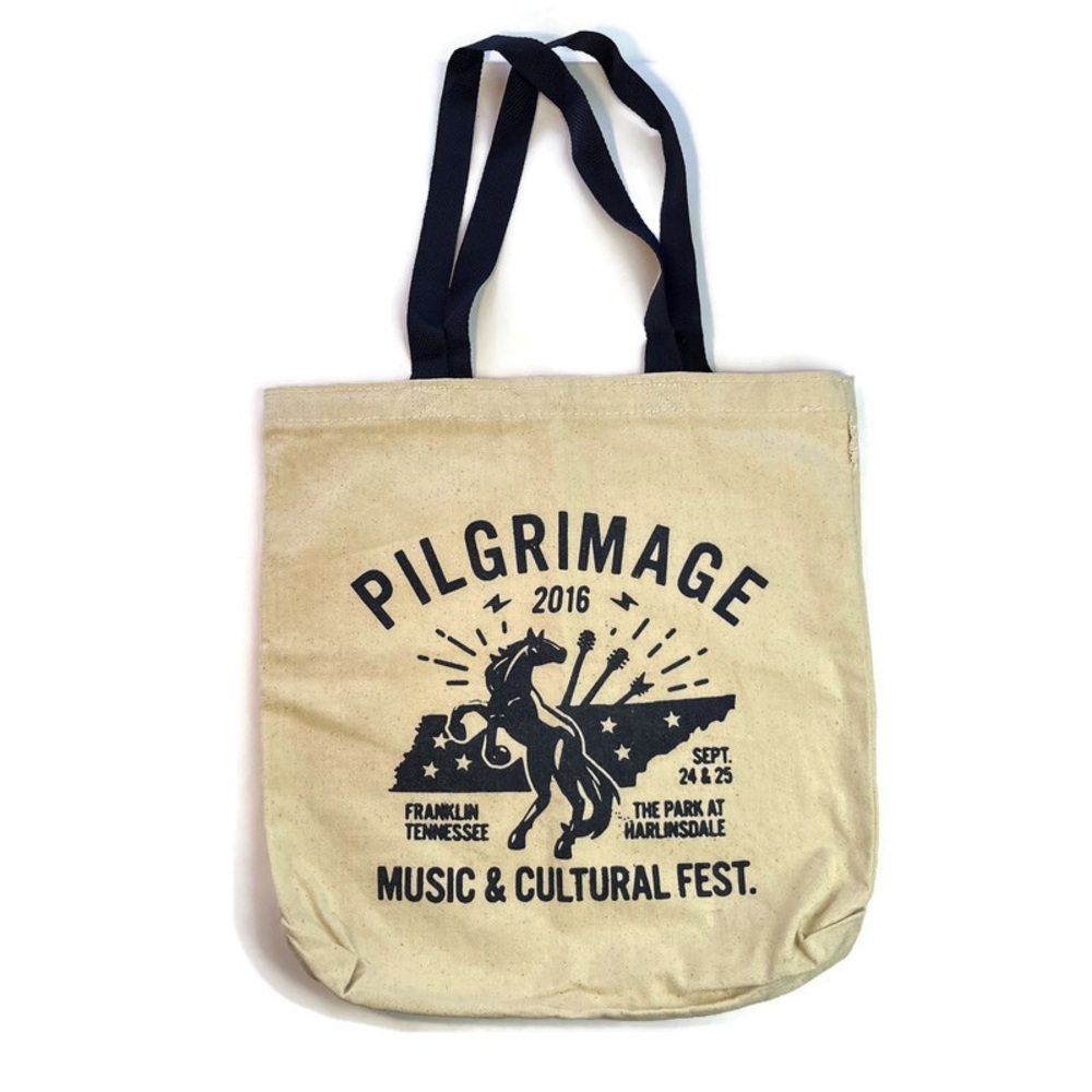 Pilgrimage Music Festival Canvas Tote Bag, 2016 authentic promo tote